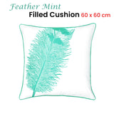 J.Elliot Home Feather Mint Filled Cushion 60 x 60 cm - Front View
