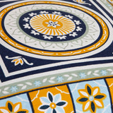 J Elliot Home Kasbah Luxury Filled Cushion 50 x 50cm Blue - Side View