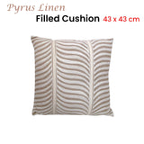 J.Elliot Home Pyrus Embroidered Linen Filled Cushion 43 x 43 cm - Front View