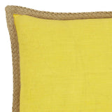 J Elliot Home Mornington Linen Cushion Cover 50 x 50 cm Limeade - Front View