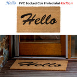 J.Elliot Home Hello PVC Backed Coir Printed Door Mat - Front View