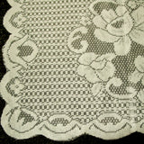 Elegant Floral Lace Table Doilies Set - Cream Polyester (30 x 45 cm) - Side View