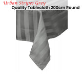 Quality Urban Grey Tablecloth 200 cm Round - Front View
