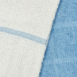 Set of 4 Rosa Cotton Rich Terry Tea Towels 42 x 62cm Light Blue - Front View