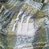 J Elliot Home Aiden Olive Multi Faux Mohair Throw Rug with Fringe 130 x 160cm - Side View