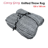 J.Elliot Home Corey Grey Throw Rug - Front View