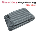 J.Elliot Home Derrick Grey Throw Rug - Front View