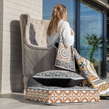 J Elliot Home Kasbah Luxury Fringe Throw 130 x 160cm Black - Side View