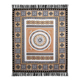 J Elliot Home Kasbah Luxury Fringe Throw 130 x 160cm Black - Top-Down View