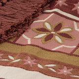 J Elliot Home Kasbah Luxury Fringe Throw 130 x 160cm Pink - 45-Degree Angle