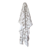J Elliot Home Lynx Wild Cat Faux Fur Throw Rug 130 x 160cm - Side View