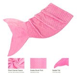 Mermaid Tail Pink Soft Blanket Throw - Side View
