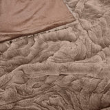 J Elliot Home Rita Woodsmoke Faux Mohair Throw Rug 130 x 160cm - Side View