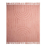 J Elliot Home Zen Luxury Fringe Throw 130 x 160cm Clay Pink - Side View