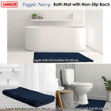 Toggle Microfiber Bath Mat Medium Navy - Front View