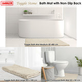 Toggle Microfiber Bath Mat Medium Stone - Front View