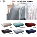 Ardor Lucia Luxury Push Blanket Charcoal Queen - Front View