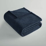 Ardor Teddy Navy Ultra Soft Cozy Fleece Blanket Queen - Side View