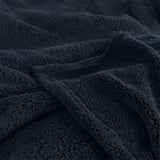 Ardor Teddy Navy Ultra Soft Cozy Fleece Blanket Queen - Top-Down View