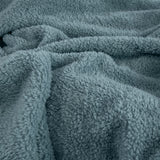 Ardor Teddy Sea Mist Ultra Soft Cozy Fleece Blanket Queen - Top-Down View