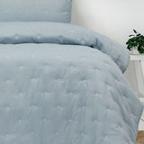 Ardor Saladin Chambray 3 Pcs Embroidered Comforter Set Queen/King - Top-Down View