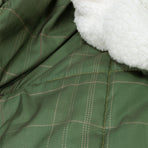 Ardor 3 Pcs Cammy Deep Khaki Comforter Set with Sherpa Reverse Queen/King