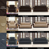 Custom Fit Sofa Cover Protector Two Seater Coffee (Chocolate) - Front View