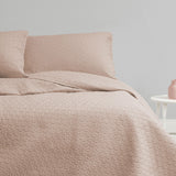 Ardor Chloe Powder Pink 3 Pcs Quilted Coverlet Set Queen/King - Side View