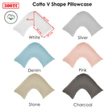 300TC Soft Cotton V Shape Pillowcase in Blush Pink