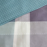 Ardor Costa Check Cotton Sateen Quilt Cover Set in Soft Summer Hues - Queen Size - Side View