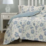 Algodon Abigail Multi Lightly Quilted Cotton Jacquard Quilt Cover Set King - Side View
