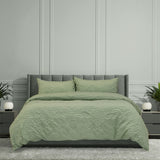 Ardor Adeline Sage Jacquard Damask Quilt Cover Set Queen