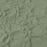 Ardor Adeline Sage Jacquard Damask Quilt Cover Set Queen - Top-Down View