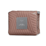 Ardor Alton Burlwood Jacquard Embossed Texture Geo Quilt Cover Set King - Top-Down View