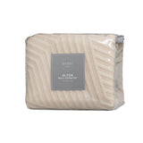 Ardor Alton Linen Jacquard Embossed Texture Geo Quilt Cover Set King - Top-Down View