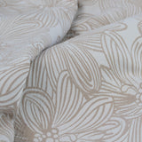 Ardor Avena Almond Textured Floral Jacquard Quilt Cover Set Queen