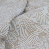 Ardor Avena Almond Textured Floral Jacquard Quilt Cover Set Queen - Top-Down View