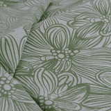 Ardor Avena Green Textured Floral Jacquard Quilt Cover Set Queen - Top-Down View