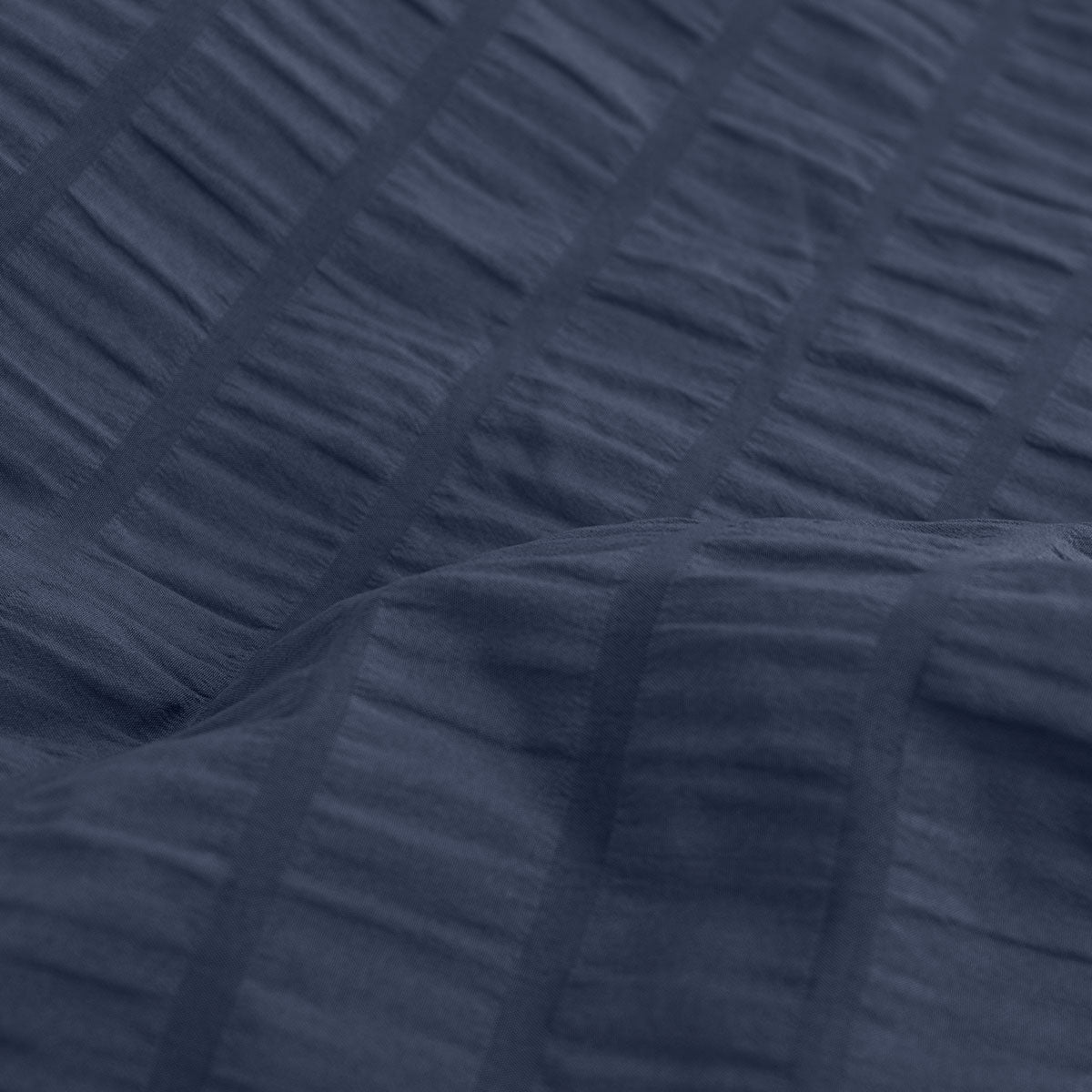 Ardor Byron Navy Seersucker Quilt Cover Set Queen