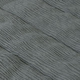 Ardor Campbell Charcoal Crinkled Texture Quilt Cover Set Queen - Top-Down View