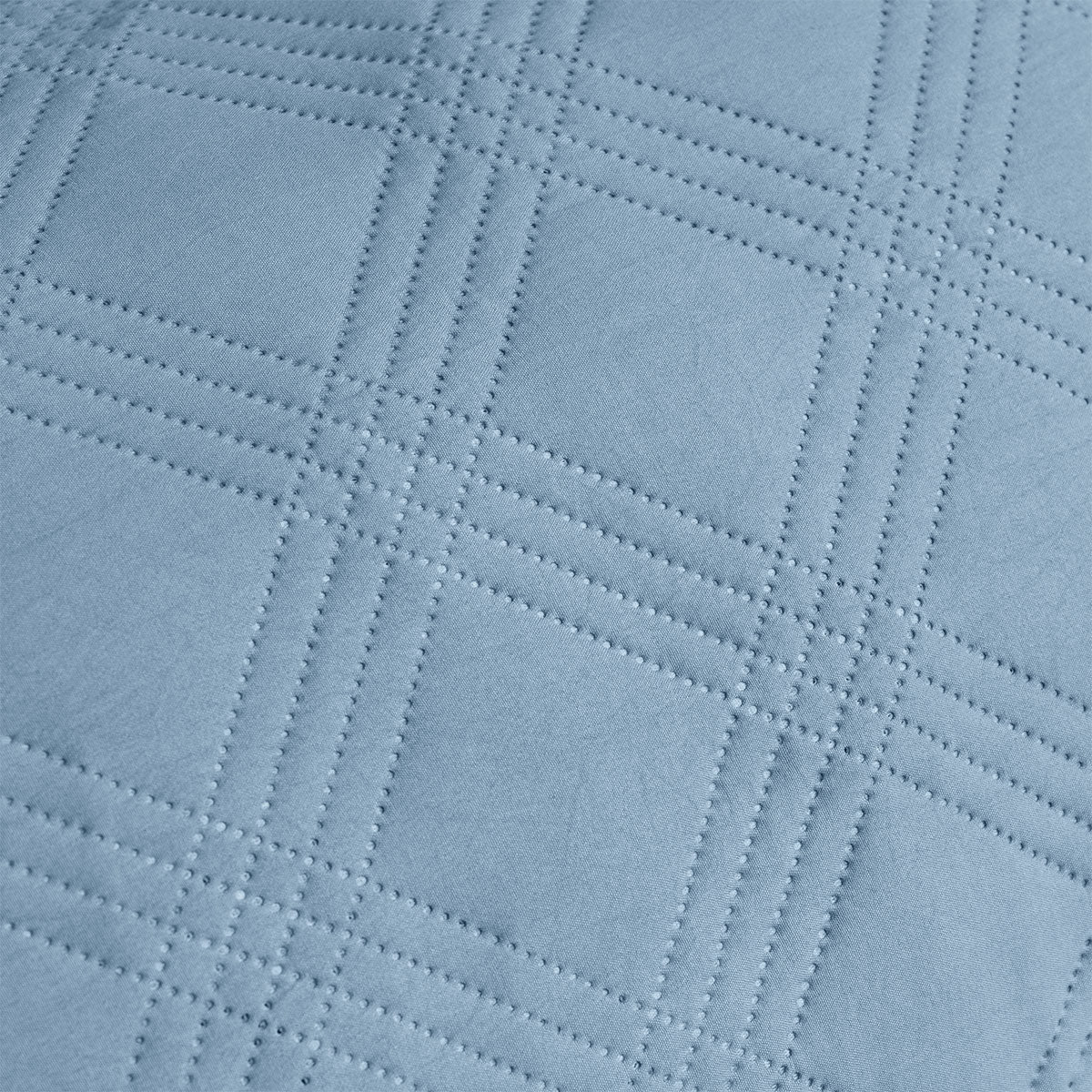 Ardor Carter Mineral Blue Embossed Vintage Washed Geometric Quilt Cover Set King