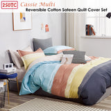 Ardor Cassie Cotton Sateen Quilt Cover Set Queen - Front View