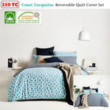 Ardor Coast Reversible Quilt Cover Set QUEEN - Front View