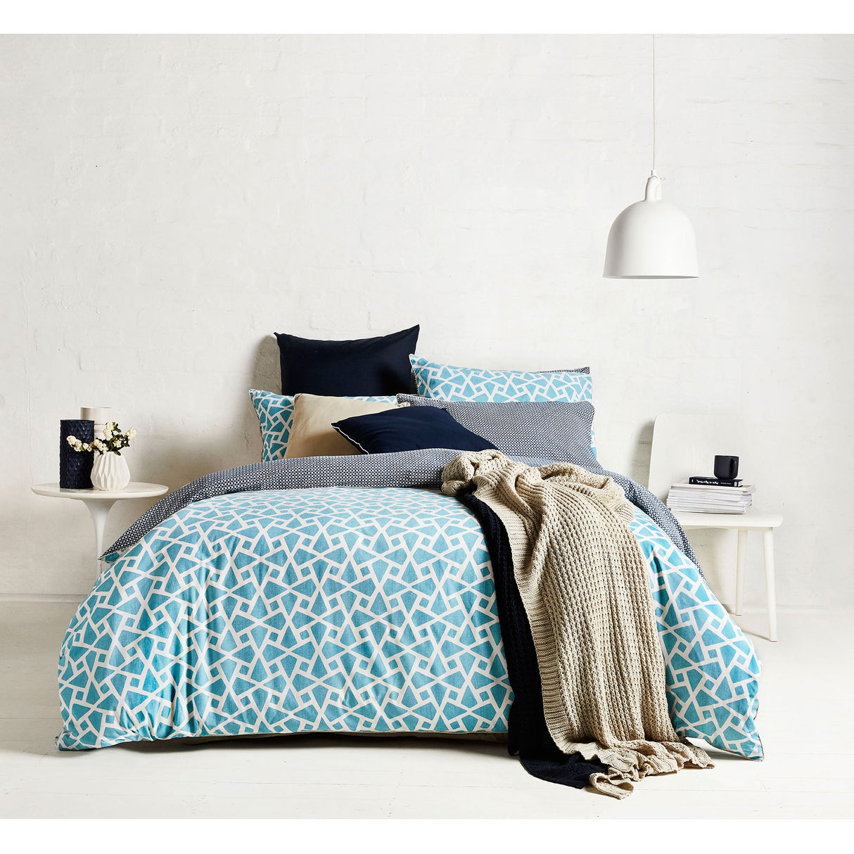 Ardor Coast Reversible Quilt Cover Set QUEEN