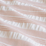 Ardor Cove Rose Dust (Similar to Peach color) Seersucker Waffle Quilt Cover Set Double - Side View