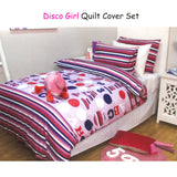Jelly Bean Kids Disco Girl Quilt Cover Set Single - Front View