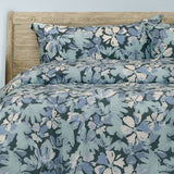 Ardor Eadie Teal Floral Printed Quilt Cover Set King - Side View