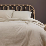 Ardor Earth Oatmeal Cotton Gauze Quilt Cover Set King - Side View