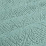 Ardor Eddison Bluestone Light Quilted Embossed Quilt Cover Set Queen - Top-Down View