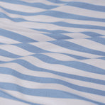 Ardor Frankie Blue Stripe Yarn Dyed Reversible Quilt Cover Set Queen